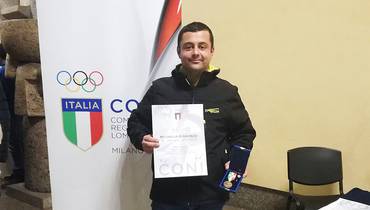 Mario  Casale medaglia di bronzo FIPSAS