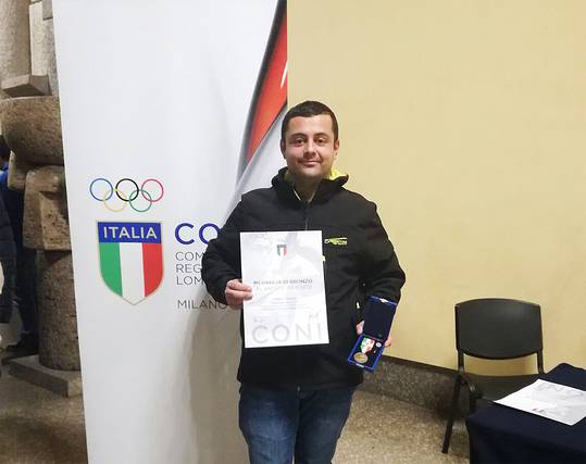 Mario  Casale medaglia di bronzo FIPSAS